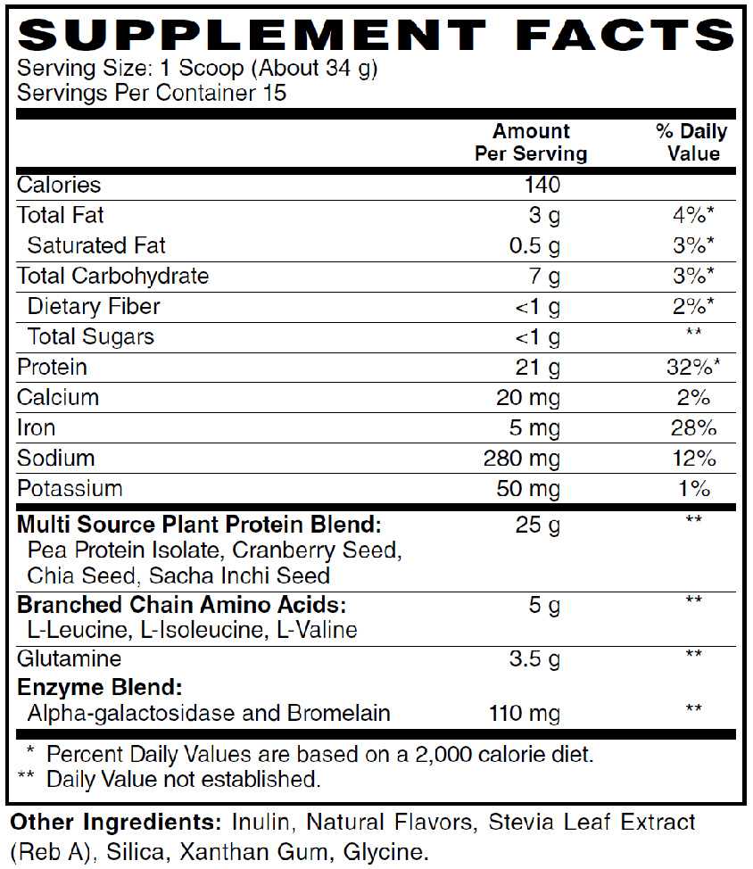 Vegan Protein Formula Vanilla